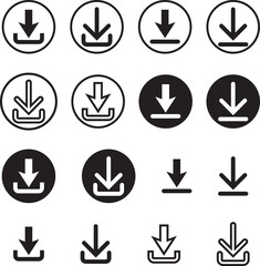 Download flat vector icon install symbol. Download icon