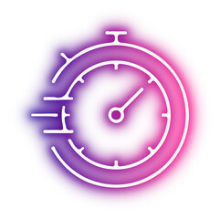 Set of Food delivery neon