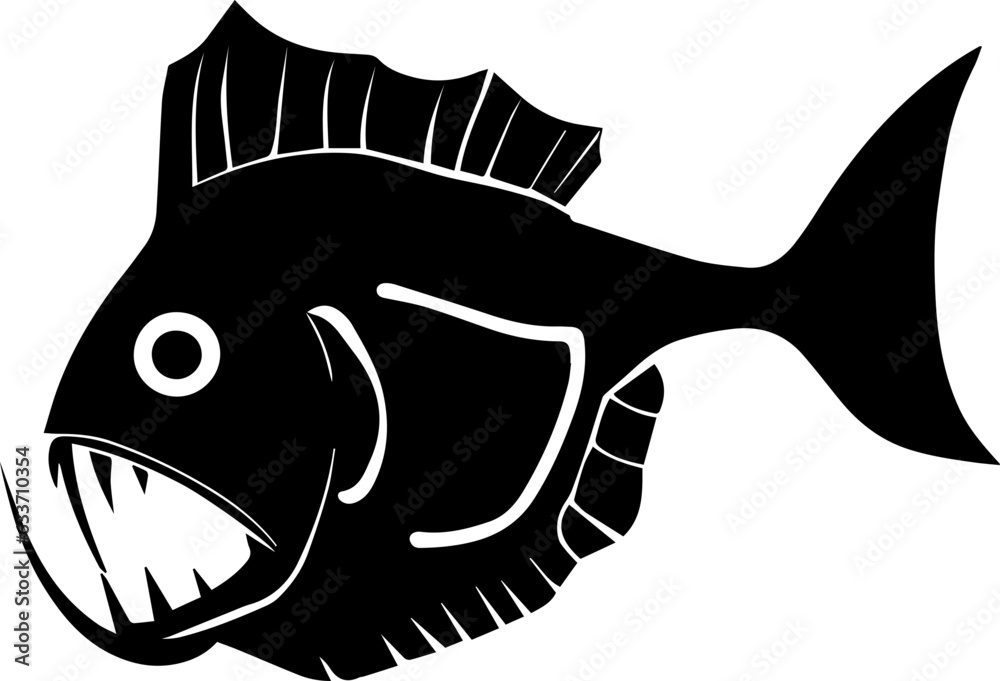 Wall mural anglerfish icon