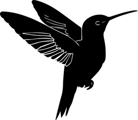 silhouette of a humming bird 3