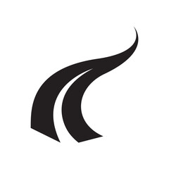 meet two rivers icon logo design vector illustration.