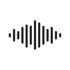 sound wave icon design vector illustration isolated on white background.