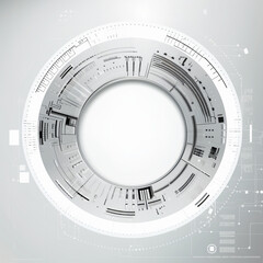 Abstract Hi-Tech Communication Innovation: Grey & White Background