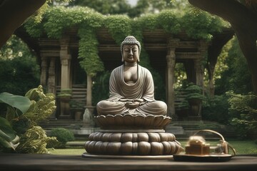 buddha statue in the garden