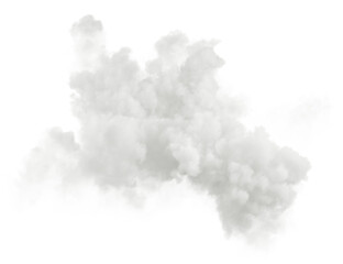 White clouds cutout on transparent backgrounds 3d render png