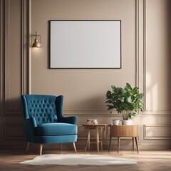 Envisioning Spaces: Chair, Picture Frame, and Personal Room Backdrop