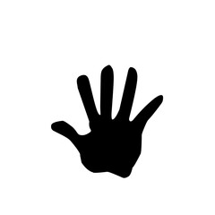 Handprint Vector Silhouette 