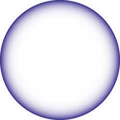 Blauer Kreis mit Farbverlauf zur Mitte, mit scharfem Rand, transparenter Innenfläche und Hintergrund - als Überlagerung, Overlay und anderweitigen Gestaltungsemöglichkeiten