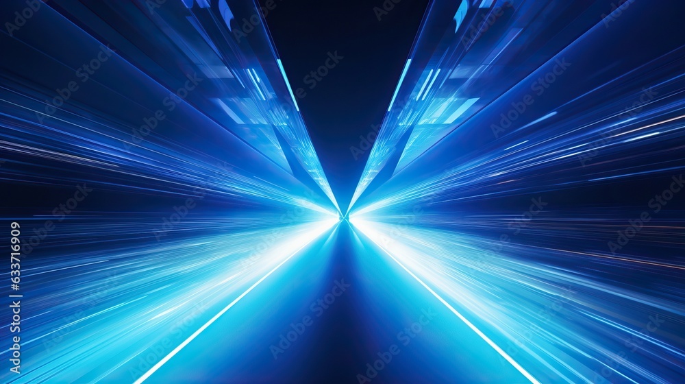 Sticker futuristic neon highway in a digital environment abstract background, generative ai