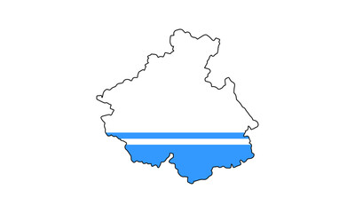 Altai Republic flag, Russian Federation, vector illustration