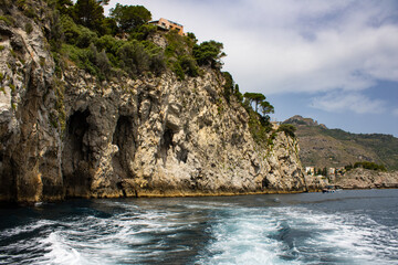 A view of a rocky coastline in Sicily