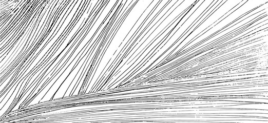 Obraz premium Monochrome composed of irregular graphic elements. Distressed uneven grunge background. Abstract vector illustration. Overlay for interesting effect and depth. Isolated on white background.