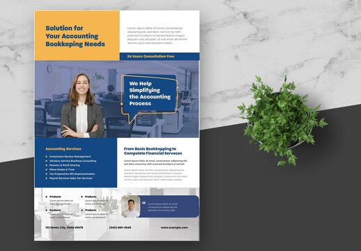 Blue Orange Accounting Business Flyer