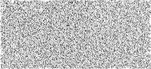 Monochrome texture composed of irregular graphic elements. Distressed uneven grunge background. Abstract vector illustration. Overlay for interesting effect and depth. Isolated on white background.