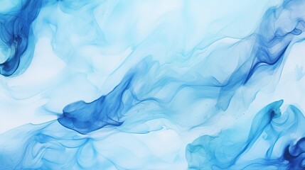 Abstract Blue Watercolor Paint Marble Background