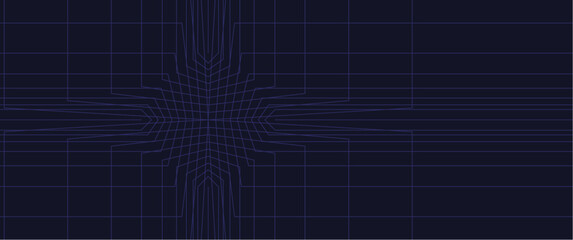 abstract 3d look alike warping line geometric perspective vector illustration for background, graphical resource