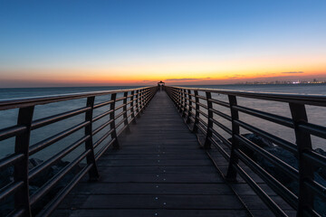 Beautiful Sunrise from fishing bridge to Arabian sea
