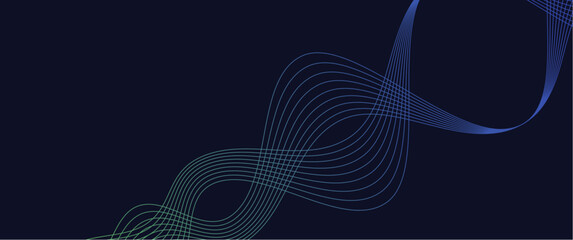 abstract vibrant gradient line on a dark blue background vector illustration for background, backdrop, banner