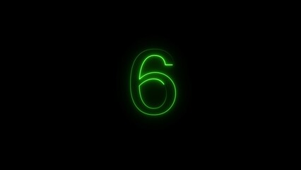 abstract glowing neon count down number illustration background