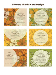 Thanks Card with flower Design trends