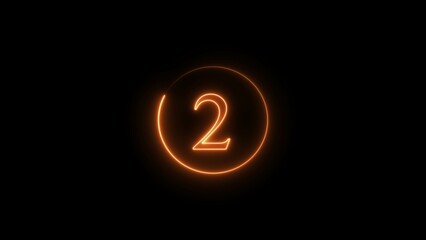 abstract glowing neon count down number illustration background