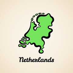 Netherlands - Outline Map