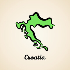 Croatia - Outline Map