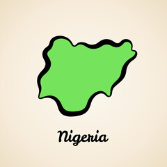 Nigeria - Outline Map