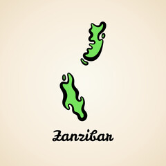 Zanzibar - Outline Map