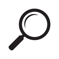 Loupe icon. Magnifying glass icon, magnifier symbol. 