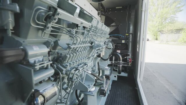 Industrial diesel generator. Diesel generator set. Diesel generator engine.