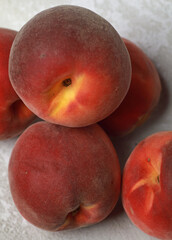 delicious juicy peaches in the studio