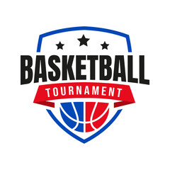 American Sports Basketball club logo, basketball club. Tournament basketball club emblem, symbol icon template design