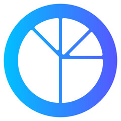 pie chart gradient icon