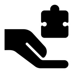 puzzle glyph icon