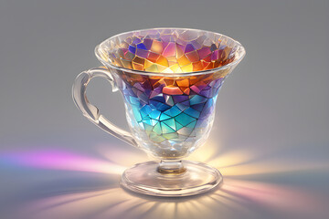 Glass cup.Generative Ai