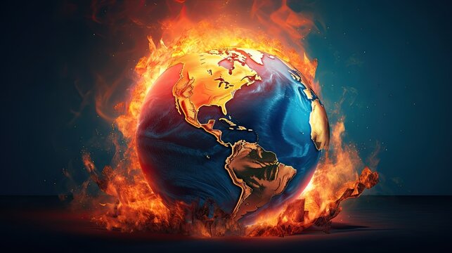 Global warming, a conceptual image