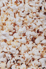 Popcorn. Close up, macro shot.