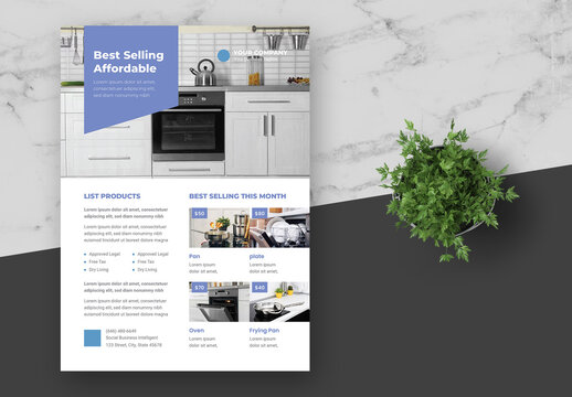 Clean Blue Home Appliances Flyer
