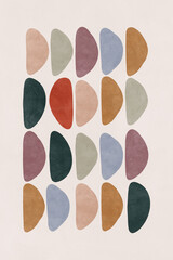 Printable wall art poster print. Hand drawn minimalism design for scandinavian interior. 