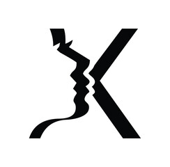 Women Monogram Logo Vector Illustration Letter X