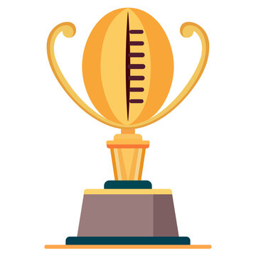 Superbowl trophy flat style vector illustration, Super Bowl Championship National Football League stock vector image