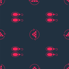Set Earrings and Gold exchange money on seamless pattern. Vector