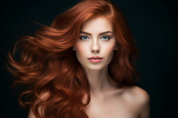 Naklejka premium Generative ai collage image of attractive lady enjoy spa salon procedure