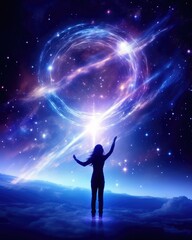 Naklejka premium Ancient traditions and spiritual exploration lead to profound self-discovery. (Generative AI)