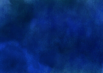 Fototapeta na wymiar 深い青色の滲んだ水彩風背景素材