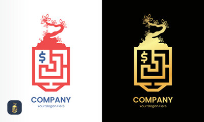 Logo Financial investment represents financial growth, investment, stocks for your graphic needs.