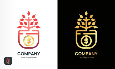 Logo Financial investment represents financial growth, investment, stocks for your graphic needs.