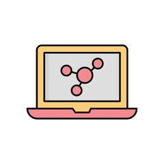 Molecule on lcd vector icon which can easily modify or edit

