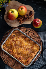 Freshly baked apple pie.